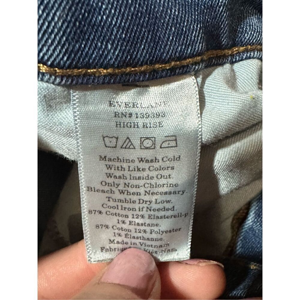 Everlane High Rise Clean Front Skinny Jean Sz 29 regular vintage blue wash - Picture 8 of 10